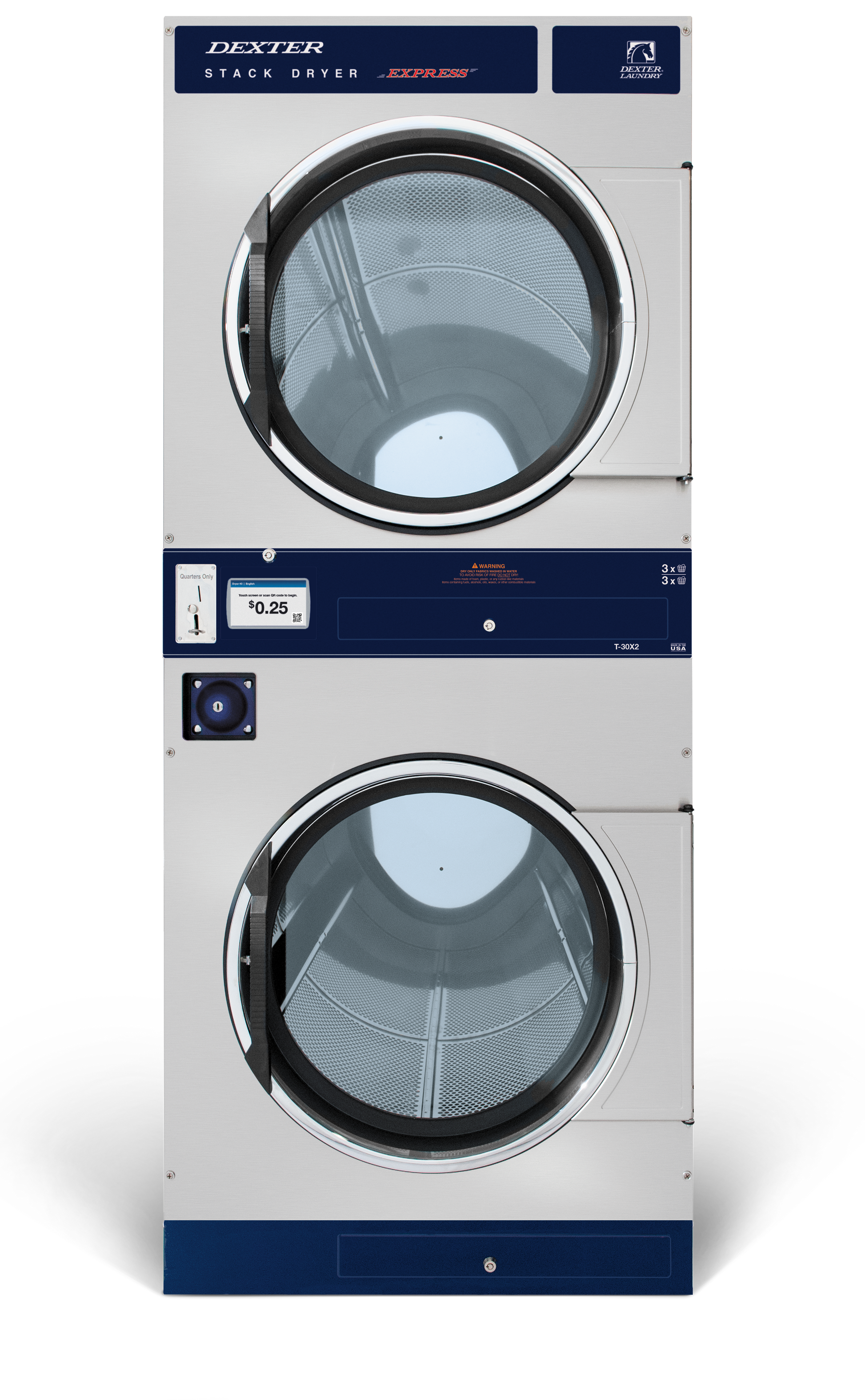 DEXTER X SERIES DRYER - 30LB X 2 - Onward Laundry
