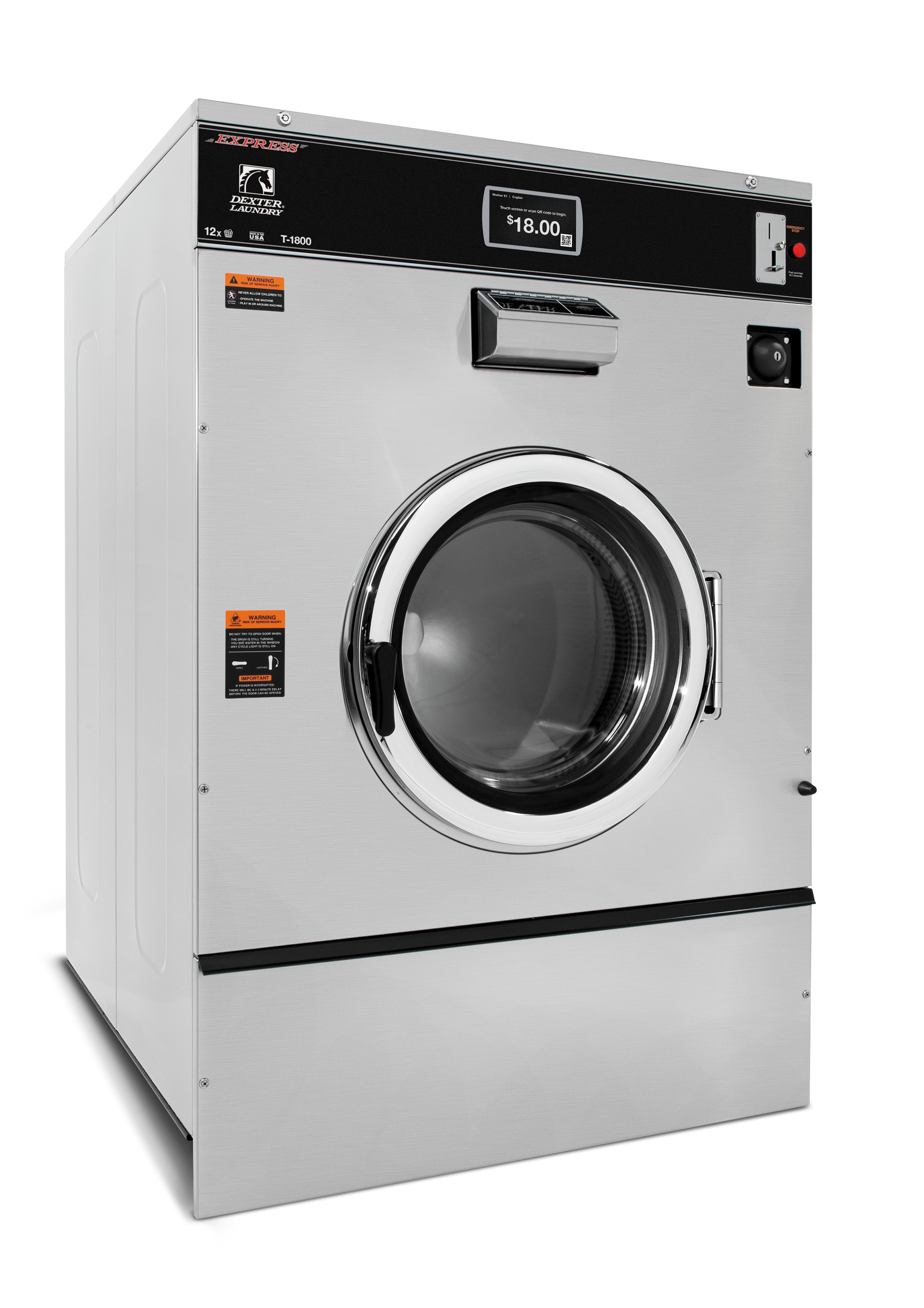 DEXTER X SERIES WASHER - 120LB T‑1800 - Onward Laundry