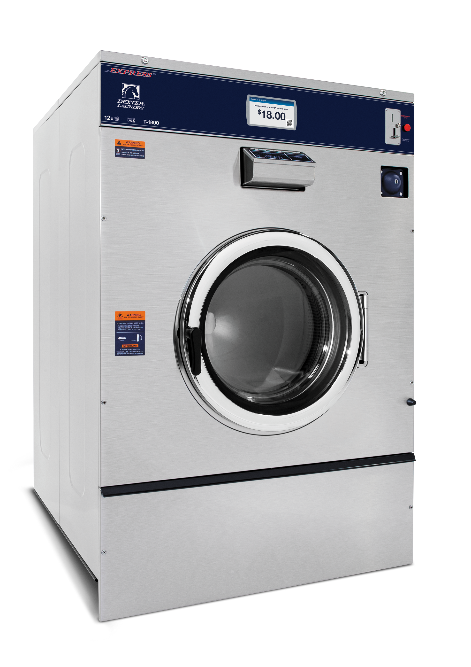 DEXTER X SERIES WASHER - 120LB T‑1800 - Onward Laundry