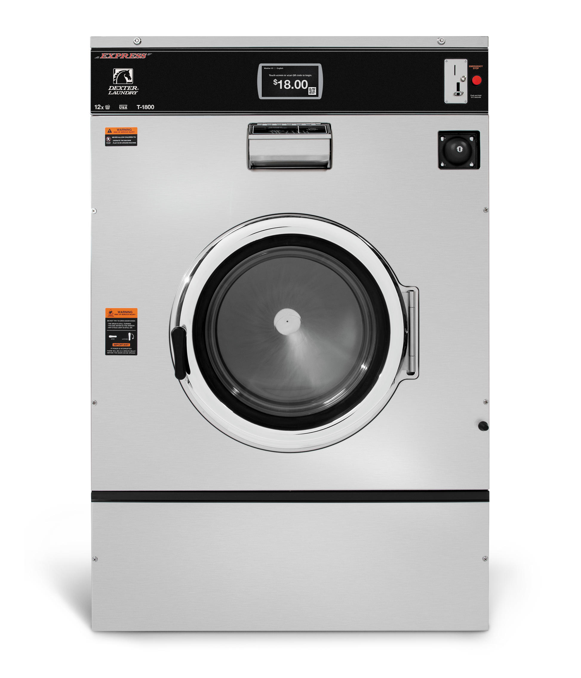 DEXTER X SERIES WASHER - 120LB T‑1800 - Onward Laundry