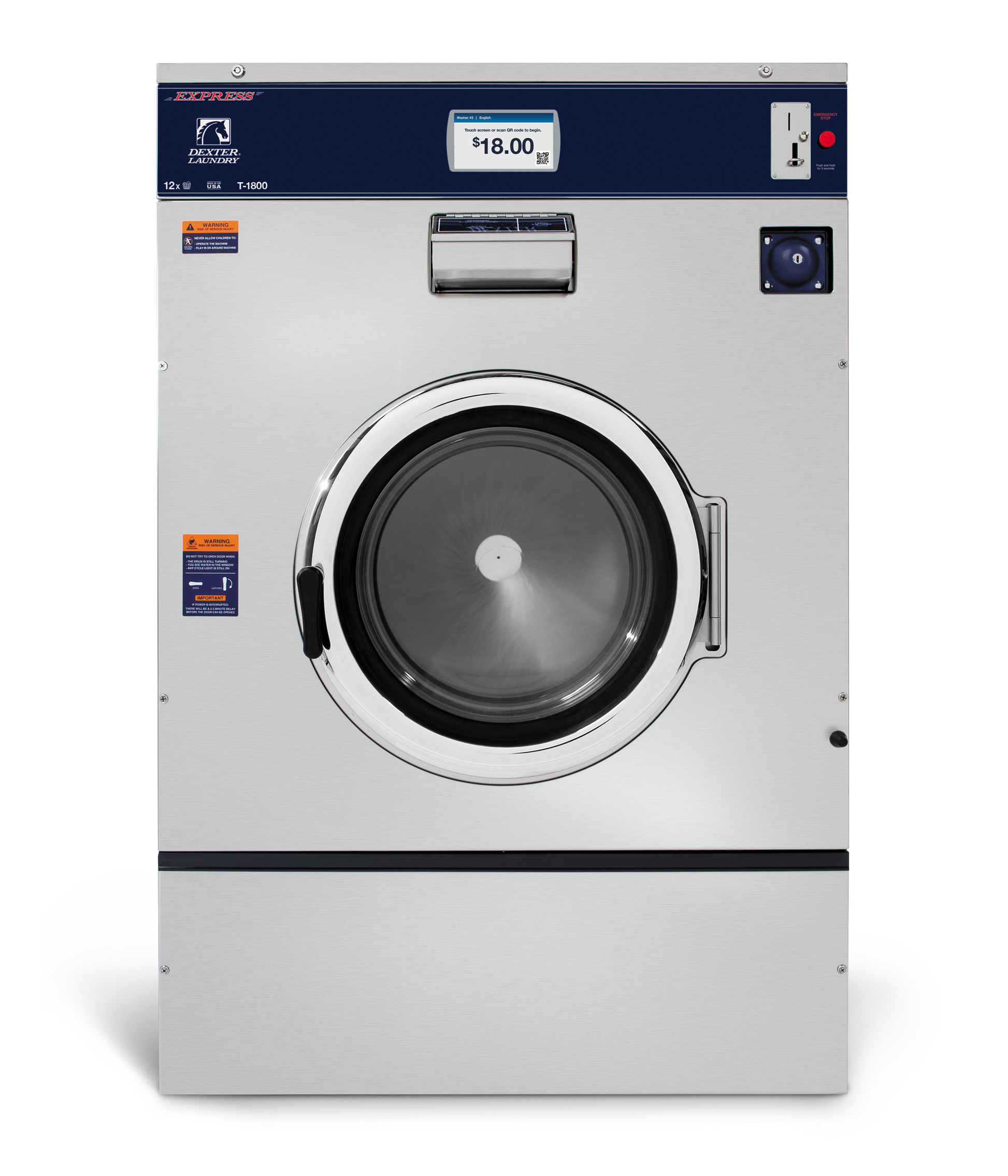 DEXTER X SERIES WASHER - 120LB T‑1800 - Onward Laundry