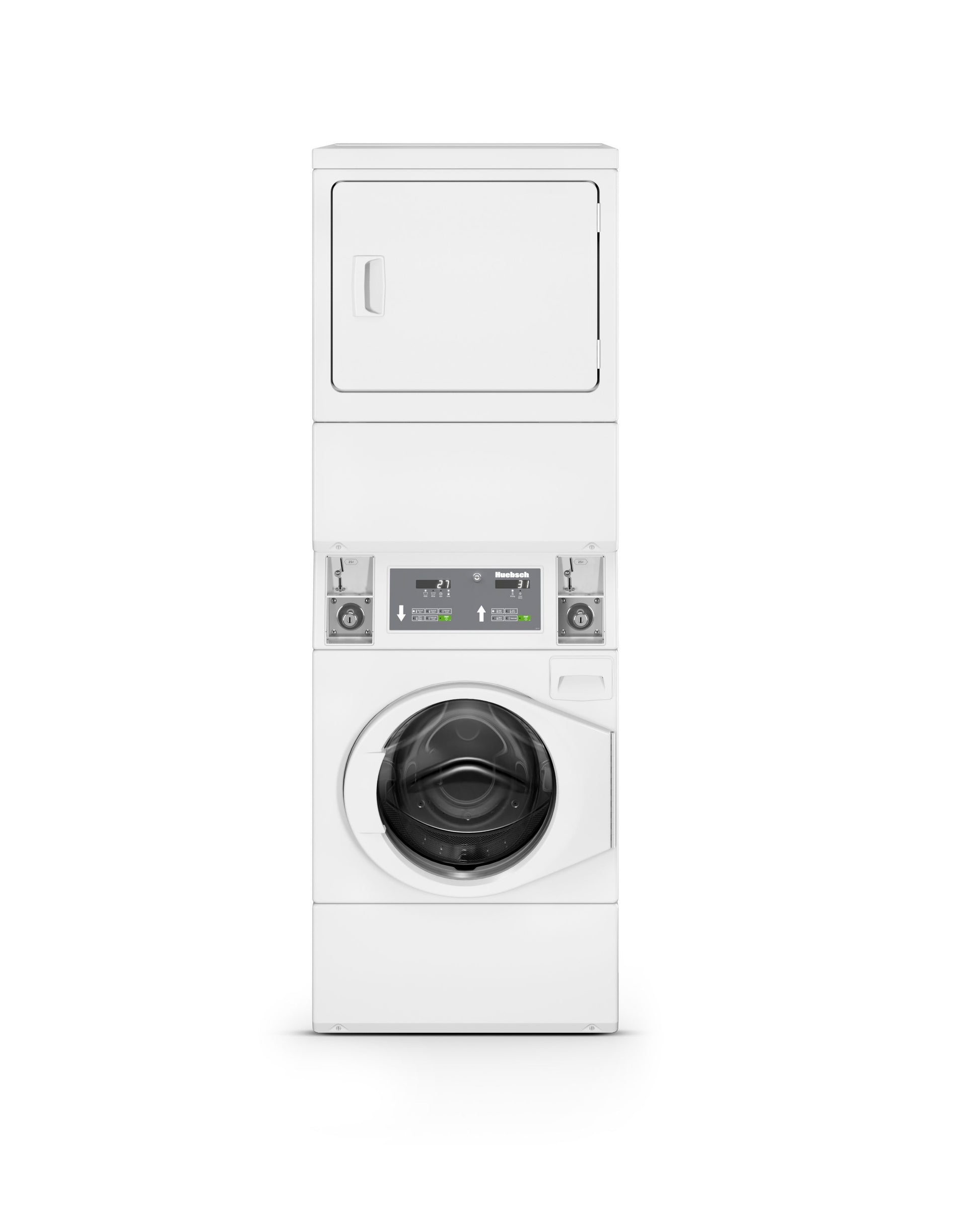 HUEBSCH COIN OPERATED STACK WASHER/DRYER - ELECTRONIC - Onward Laundry